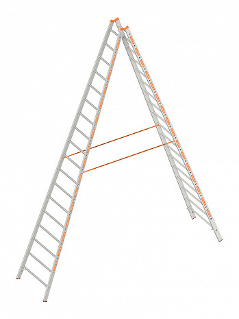Layher Stehleiter TOPIC 1039 / 2x18 Sprossen