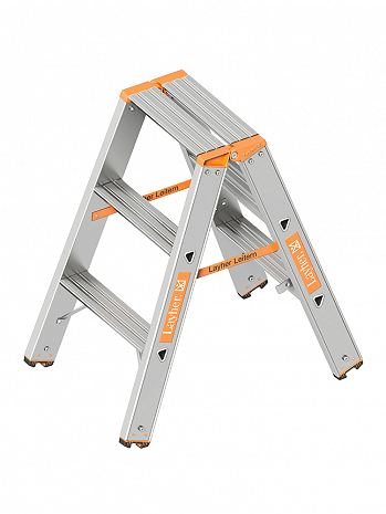Layher Stufen-Stehleiter TOPIC 1043 / 2x3 Stufen / gemäß TRBS 2121-2
