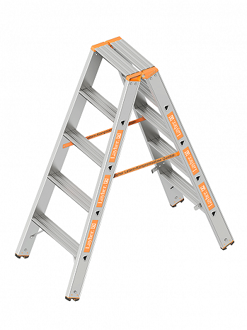 Layher Stufen-Stehleiter TOPIC 1043 / 2x5 Stufen / gemäß TRBS 2121-2