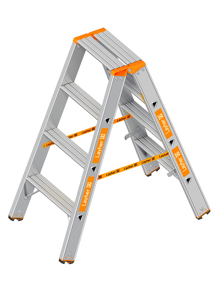Layher Stufen-Stehleiter TOPIC 1043 / 2x4 Stufen / gemäß TRBS 2121-2