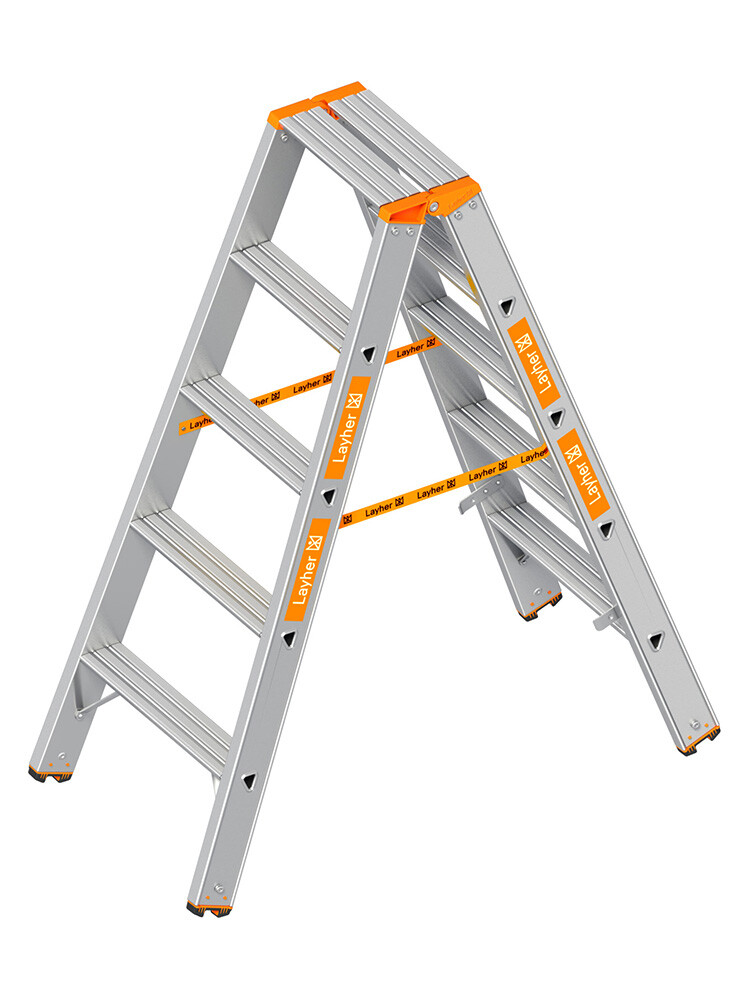 Layher Stufen-Stehleiter TOPIC 1043 / 2x5 Stufen / gemäß TRBS 2121-2