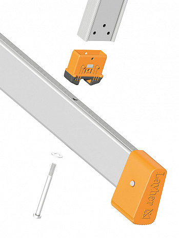 Layher Stufen-Stehleiter TOPIC 1043 mit beidseitiger Traverse / 2x14 Stufen / gemäß TRBS 2121-2