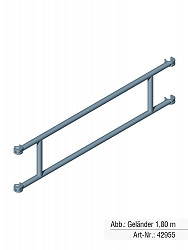 ZARGES Geländer für 2,50 m Länge ZARGES Geländer für 2,50 m Länge