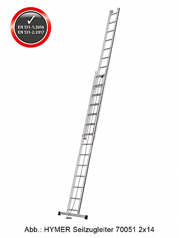 HYMER Seilzugleiter Alu-Pro 70051 / 2x12 Sprossen