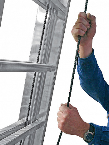 KRAUSE STABILO Seilzugleiter 3-teilig 3x18 Sprossen