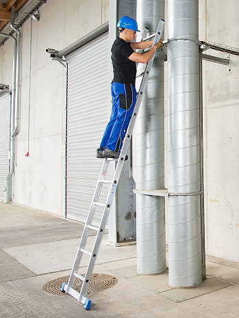 KRAUSE STABILO Alu Anlegeleiter 24 Sprossen Breitformat