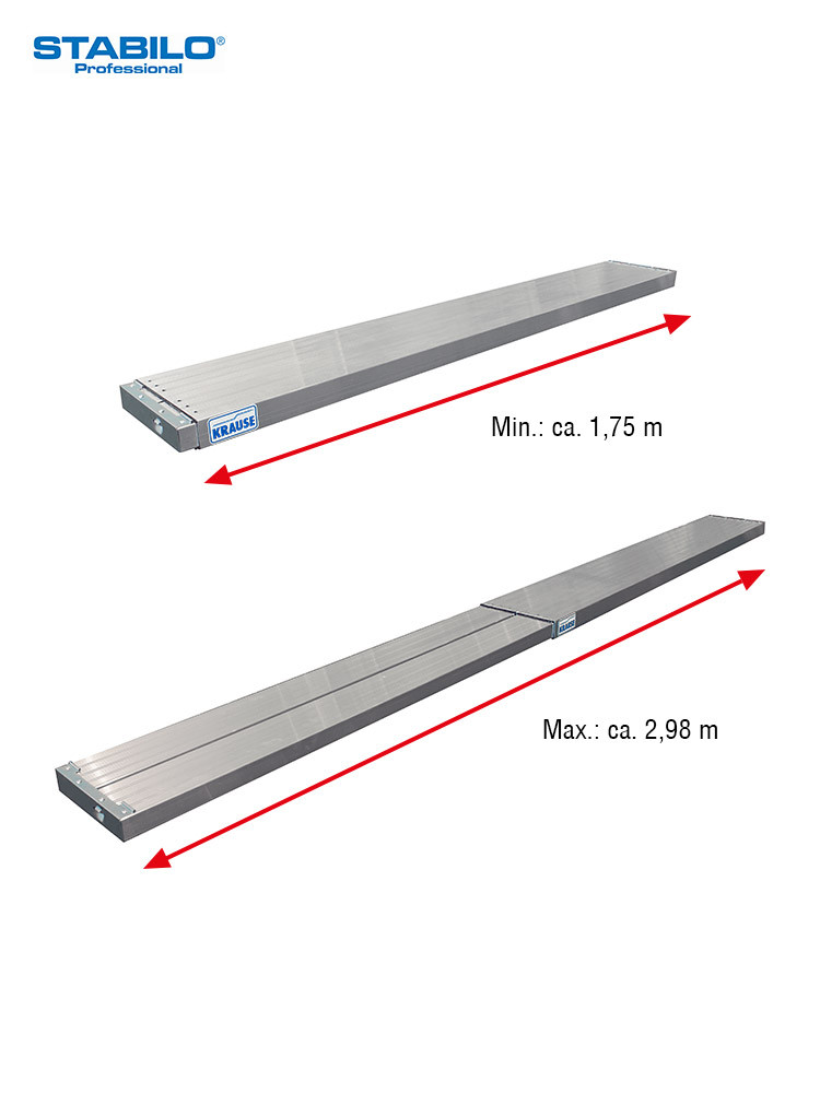 KRAUSE Teleboard - Teleskop Alu-Diele | Breite 1,74-2,98 m