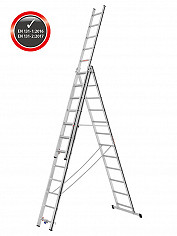HYMER Mehrzweckleiter Alu-Pro 70047 / 3x12 Sprossen