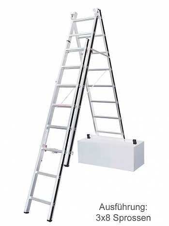 HYMER Mehrzweckleiter Alu-Pro 70047 / 3x10 Sprossen