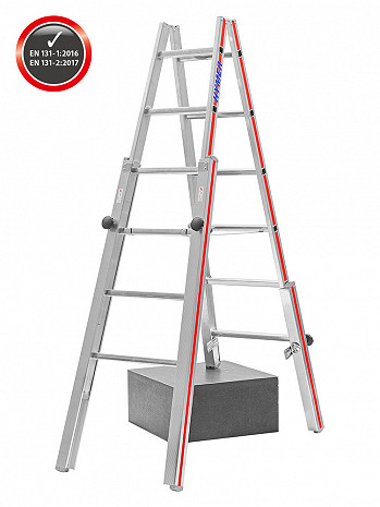 HYMER SC 40 Treppenstehleiter 4123 2x6 Sprossen