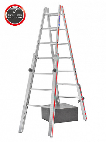 HYMER SC 40 Treppenstehleiter 4123 2x7 Sprossen