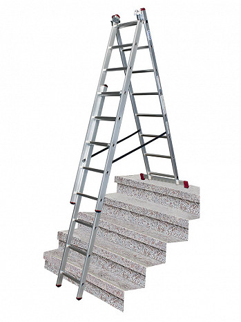 KRAUSE CORDA Vielzweckleiter 3x8 Sprossen mit Treppenfunktion