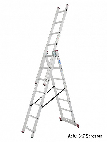 KRAUSE CORDA Vielzweckleiter 3x8 Sprossen mit Treppenfunktion