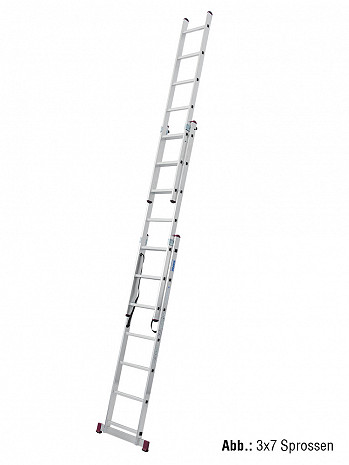 KRAUSE CORDA Vielzweckleiter 3x8 Sprossen mit Treppenfunktion