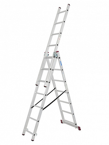 KRAUSE CORDA Vielzweckleiter 3x7 Sprossen mit Treppenfunktion