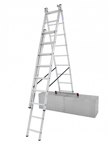 KRAUSE CORDA Vielzweckleiter 3x9 Sprossen mit Treppenfunktion