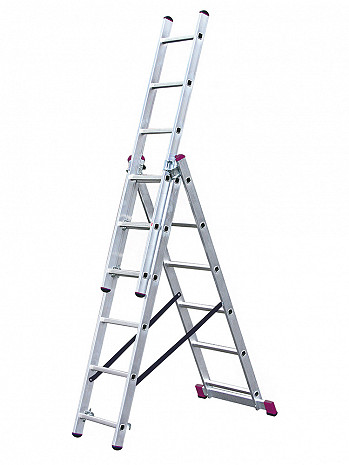 KRAUSE CORDA Vielzweckleiter 3x6 Sprossen mit Treppenfunktion