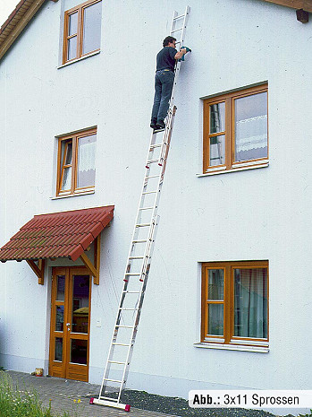 KRAUSE CORDA Vielzweckleiter 3x8 Sprossen mit Treppenfunktion