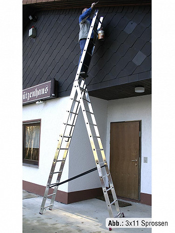 KRAUSE CORDA Vielzweckleiter 3x8 Sprossen mit Treppenfunktion