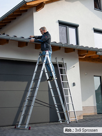 KRAUSE CORDA Vielzweckleiter 3x7 Sprossen