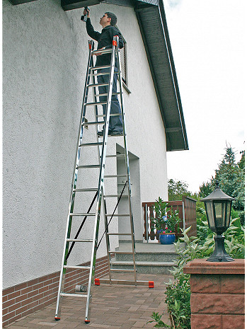 KRAUSE MONTO Aluleiter Dubilo Mehrzweckleiter 2x12 Sprossen