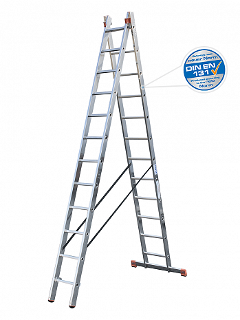 KRAUSE MONTO Aluleiter Dubilo Mehrzweckleiter 2x12 Sprossen