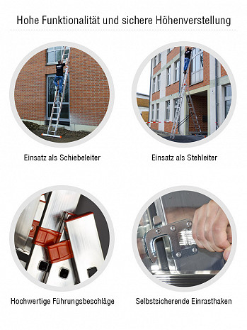 STRUKTURO Vielzweckleiter 3x12 Sprossen