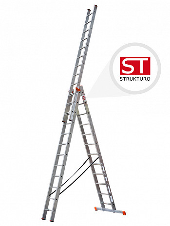 STRUKTURO Vielzweckleiter 3x12 Sprossen