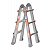 WAKÜ Leiter Teleskopleiter Treppenleiter 100 4x3 Sprossen