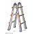 WAKÜ Leiter Teleskopleiter Treppenleiter 100 4x3 Sprossen