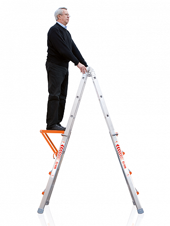 WAKÜ Leiter Teleskopleiter Treppenleiter 100 4x3 Sprossen