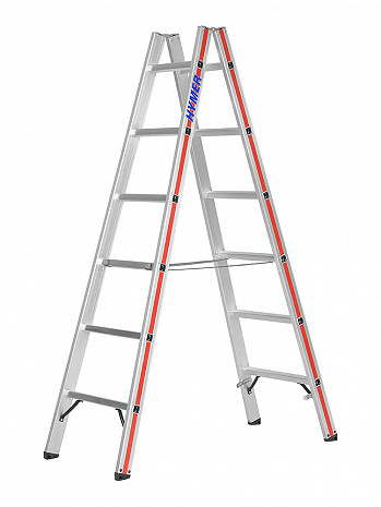 HYMER SC 60 Sprossen-Doppelleiter 6023 2x6 Sprossen