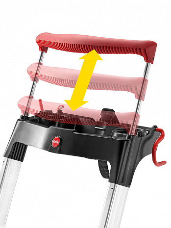 Hailo L100 TopLine - Sicherheits-Stehleiter 4 XXL-Stufen