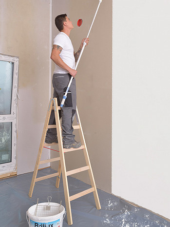 HYMER Holzleiter beidseitig begehbar 2x5 Sprossen