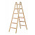 HYMER Holzleiter beidseitig begehbar 2x6 Sprossen