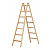 HYMER Holzleiter beidseitig begehbar 2x7 Sprossen