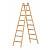 HYMER Holzleiter beidseitig begehbar 2x8 Sprossen