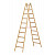 HYMER Holzleiter beidseitig begehbar 2x10 Sprossen