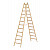 HYMER Holzleiter beidseitig begehbar 2x12 Sprossen