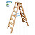 KRAUSE STABILO Stufen-Doppelleiter Holz / 2x7 Stufen / gemäß TRBS 2121-2