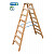 KRAUSE STABILO Stufen-Doppelleiter Holz / 2x8 Stufen / gemäß TRBS 2121-2