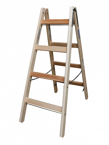 KRAUSE STABILO Doppel-Holzleiter / 2x4 Sprossen