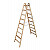 KRAUSE STABILO Doppel-Holzleiter / 2x9 Sprossen