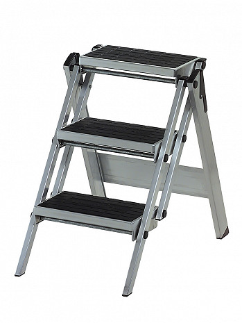 WAKÜ Little Jumbo Sicherheitstreppe Gummibelag ohne Bügel 3 Stufen - Compact