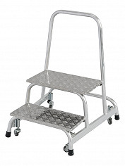 KRAUSE fahrbarer SicherheitsTritt 2-stufig - 360° drehbar