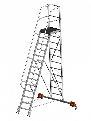 KRAUSE STABILO Podestleiter Vario kompakt Breite 2,07 m 14 Stufen