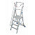 KRAUSE STABILO Plattformleiter mit Handläufen und Sicherheitsbügel + Rollen / 4 Stufen / gemäß TRBS 2121-2