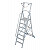 KRAUSE STABILO Plattformleiter mit Handläufen und Sicherheitsbügel + Rollen / 7 Stufen / gemäß TRBS 2121-2