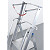 KRAUSE STABILO Plattformleiter mit Handläufen und Sicherheitsbügel + Rollen / 4 Stufen / gemäß TRBS 2121-2