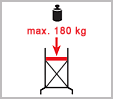 Die maximale Belastbarkeit beträgt 180 kg